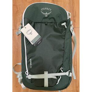 NWT Osprey Sopris 32L Ski, Snowboard & Sport Backpack Green MSRP $190 NEW